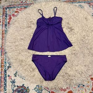 Purple tankini swim suit size 12